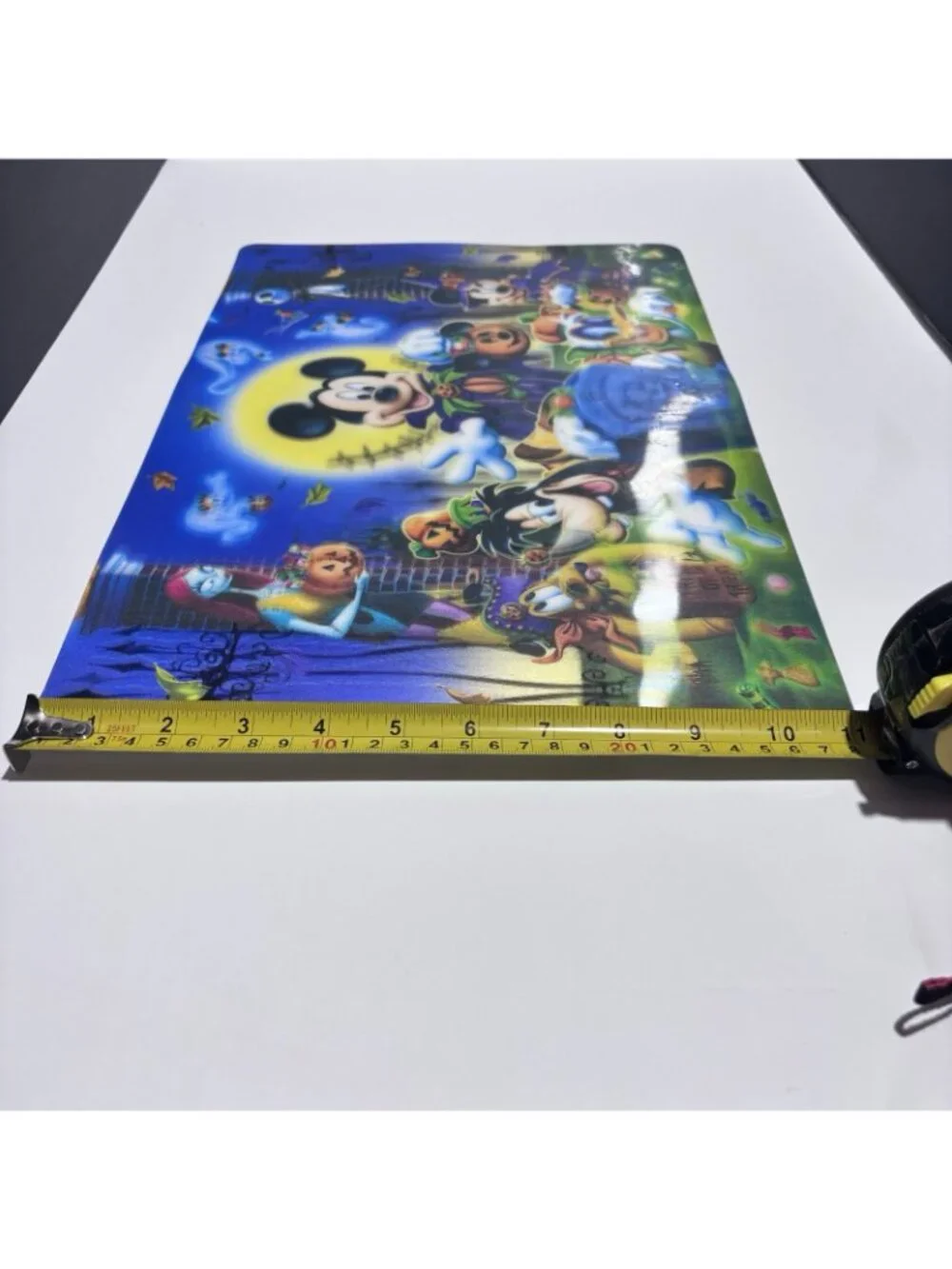 3 Vintage Disney Mickey Halloween Lenticular 3D Holographic Vinyl Placemats.